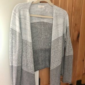 Lou & Grey cropped open cardigan sweater